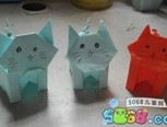 可爱的猫咪纸盒的折纸方法 折纸盒子教程图解