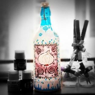 手绘玻璃瓶-让你从此爱上玻璃瓶