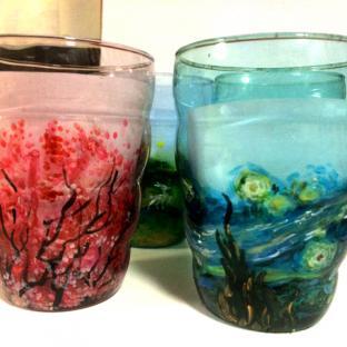 手绘玻璃杯（原创）教程