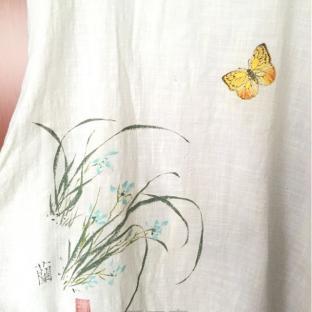 手绘文艺小清新连衣裙（原创）