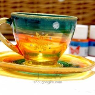 贝碧欧爱饰手绘课堂：用爱饰玻璃颜料装饰炫彩玻璃杯！ 