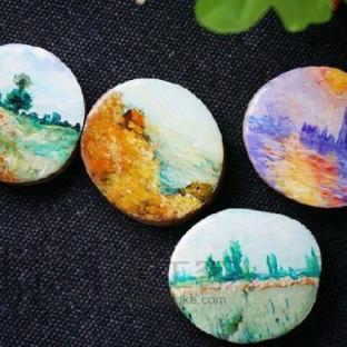 手绘创意项链 挂链 手绘滴胶项链（附详细教程）