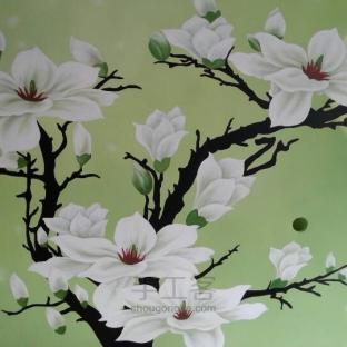开在墙上的玉兰花 手绘教程