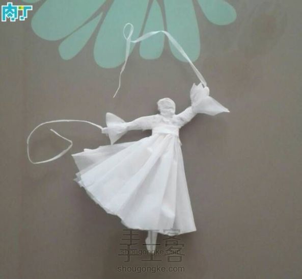 【转】用餐巾纸制作创意家居小摆件会跳舞的女孩详细制作步骤