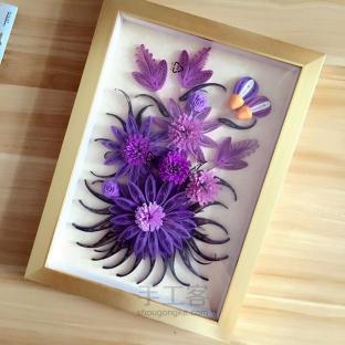 紫色幻想—衍纸框画