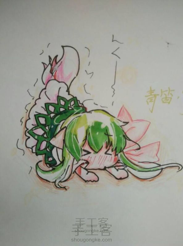 临摹,马克笔加彩铅