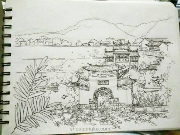 风景手绘,自己能画明信片送朋友,妈妈再也不用担心我买买买啦