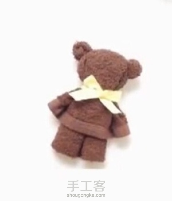 用毛巾做泰迪熊