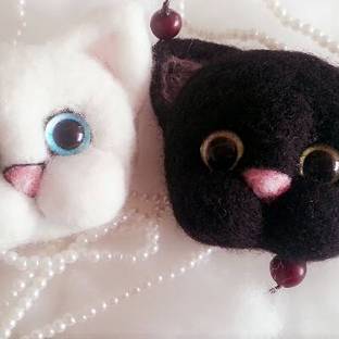 萌萌的猫咪胸针教程