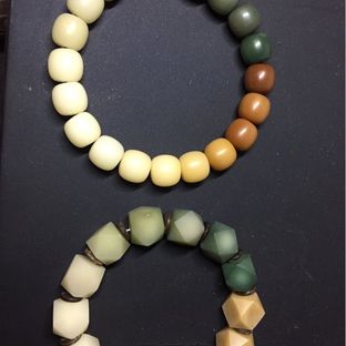渐变多彩菩提根唐八棱手串