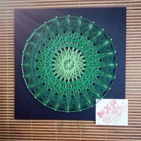 简单易上手，多层圆纱线画，钉子绕线装饰画