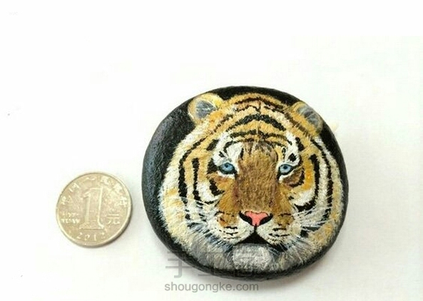 石头画老虎🐯