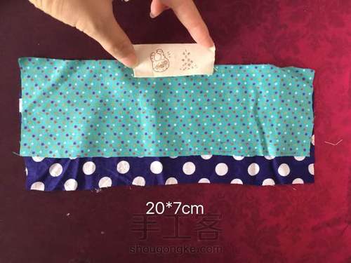 【小希爱手作】超级简单拼布卡包·材料包有售 第1步