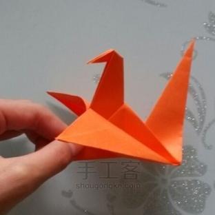 橙色千纸鹤折纸教程