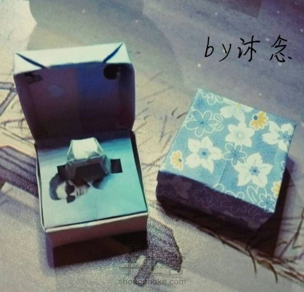 【求婚礼盒】一纸折成（不带里面的教程）-by沐念
