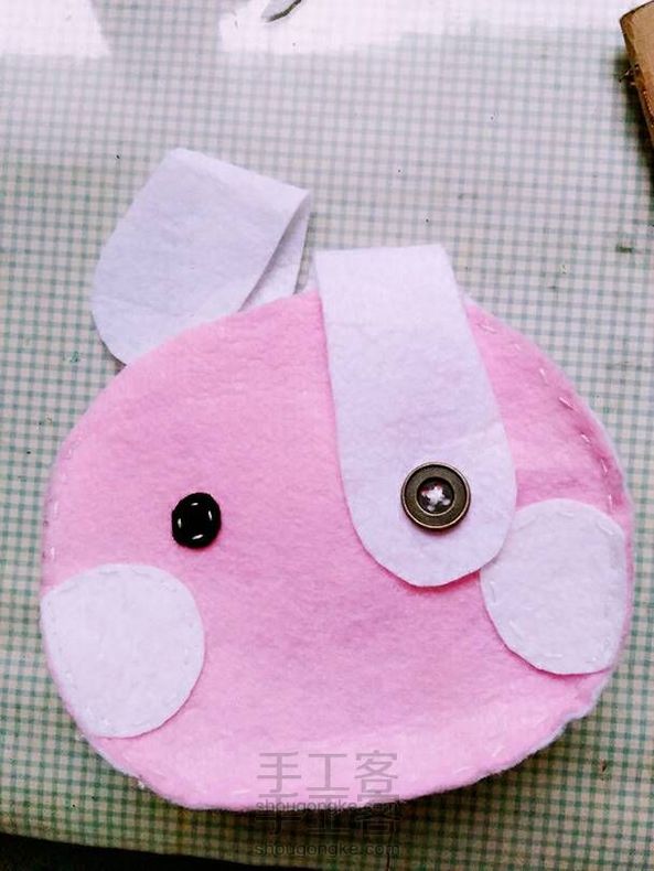 不织布兔子零钱包