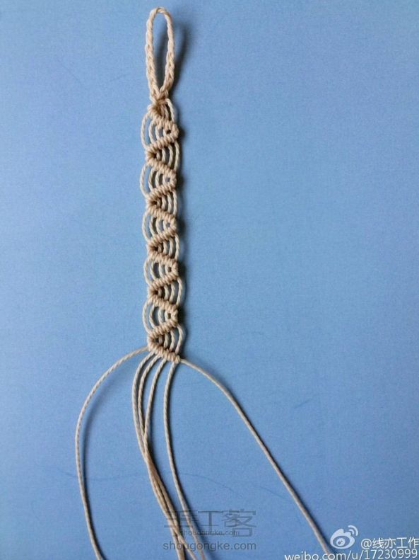 自然朴素风z字形纹手绳编织