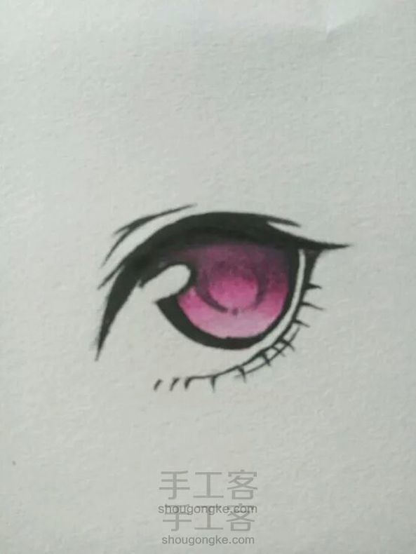 手绘水彩眼睛(转)