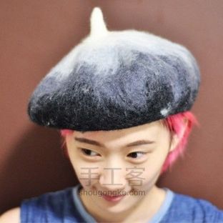 羊毛湿毡贝雷帽教程以及擀毡技法分享
