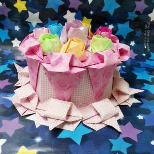 儿童节  折纸蛋糕