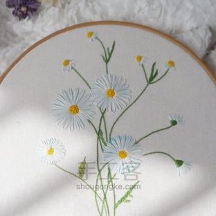 雏菊花 丨绣下清纯烂漫的光阴
