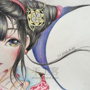 丫丫彩铅丨中级梦幻古风插画