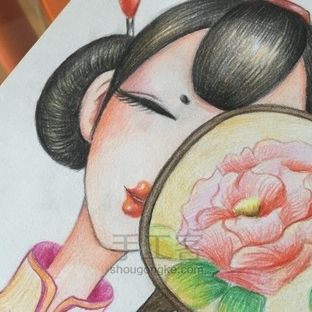 丫丫彩铅丨唯美中国古典风人物插画 