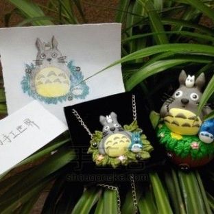 软陶配饰丨龙猫项链（胸针）完全制作