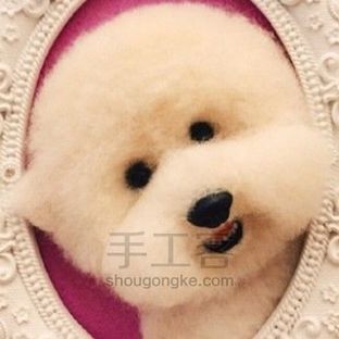 楠子仿真羊毛毡入门丨学戳比熊犬 