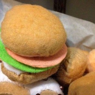 不织布仿真面包系列｜秀色可餐的火腿汉堡