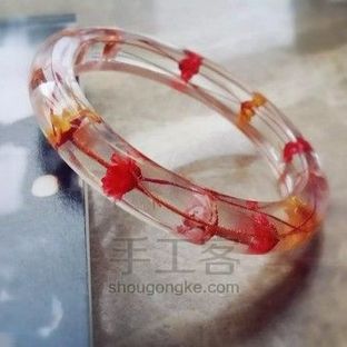 树脂滴胶｜0基础干花标本手镯制作