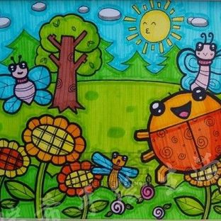 POP手绘应用（三）丨昆虫主题座右铭卡（扩展）细节装饰