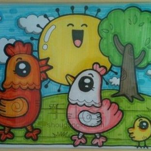 POP手绘应用（五）丨鸟类主题装饰画（范例）