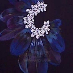 珊瑚彩铅首饰画--羽毛造型首饰