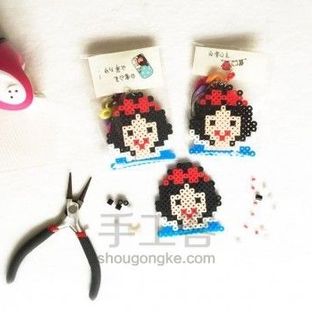 【小希手作】拼豆基础之白雪公主杯垫挂件