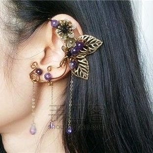 铜丝制作精灵耳饰-蝶恋花
