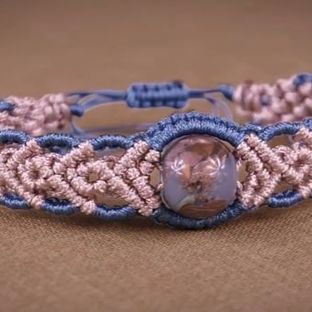 简单宽版两股绳手链手镯