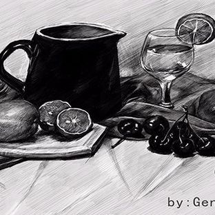 ps绘画素描篇--静物1