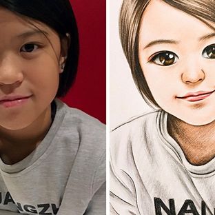 2次元肖像 自己绘制，可以用来做头像哦！