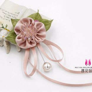 水晶飘带款优雅胸针制作