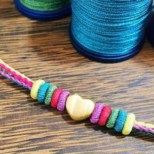 3D硬金多彩手绳教程