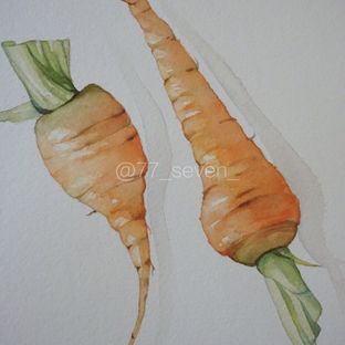 水彩胡萝卜的画法