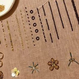 珠绣——珠绣针法第一节