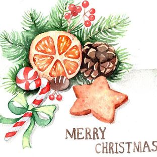 水彩美食|冬季主题下午茶