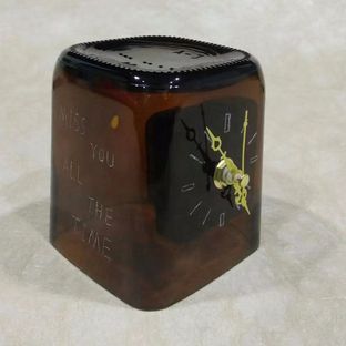 【玻璃瓶雕】创意钟表 方形玻璃瓶篇