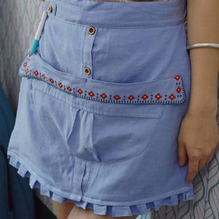 旧衬衫的改造，diy可爱围裙