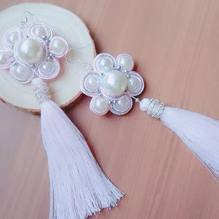 粉嫩流苏耳环02