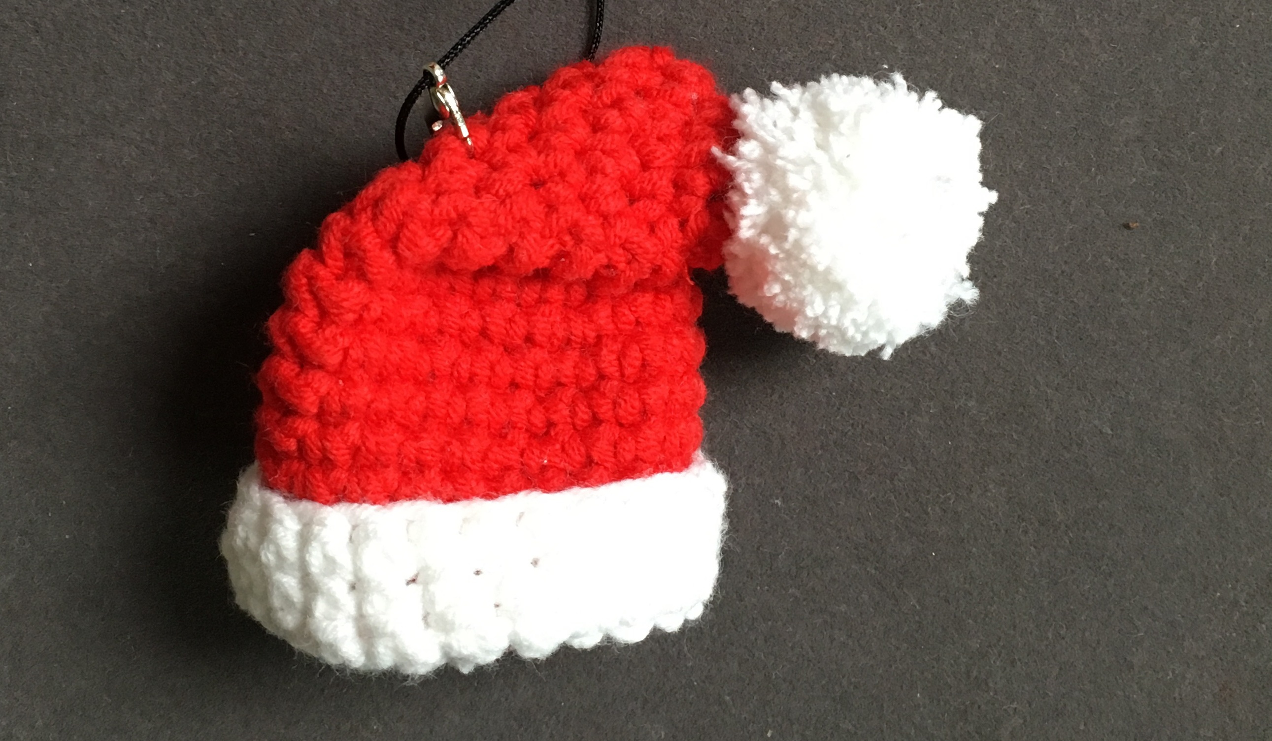 钩针编织(3)-圣诞系列之小帽子挂件
