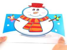 【纸电路制作】圣诞纸电路主题卡片——萌呆呆的雪人