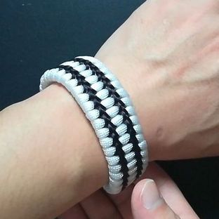 冬季伞绳宽手环编织视频教程